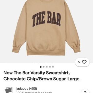 The Bar chocolate chip sweatshirt crew neck large